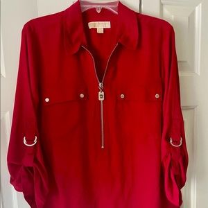 Michael Kors buckle-sleeve shirt